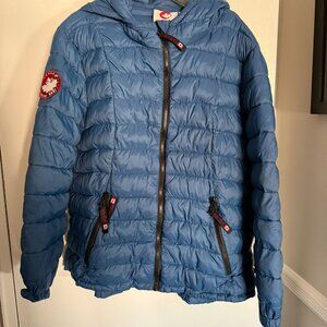 Woman's Blue Winter Puffer Coat